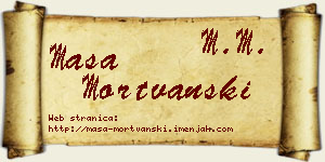 Maša Mortvanski vizit kartica